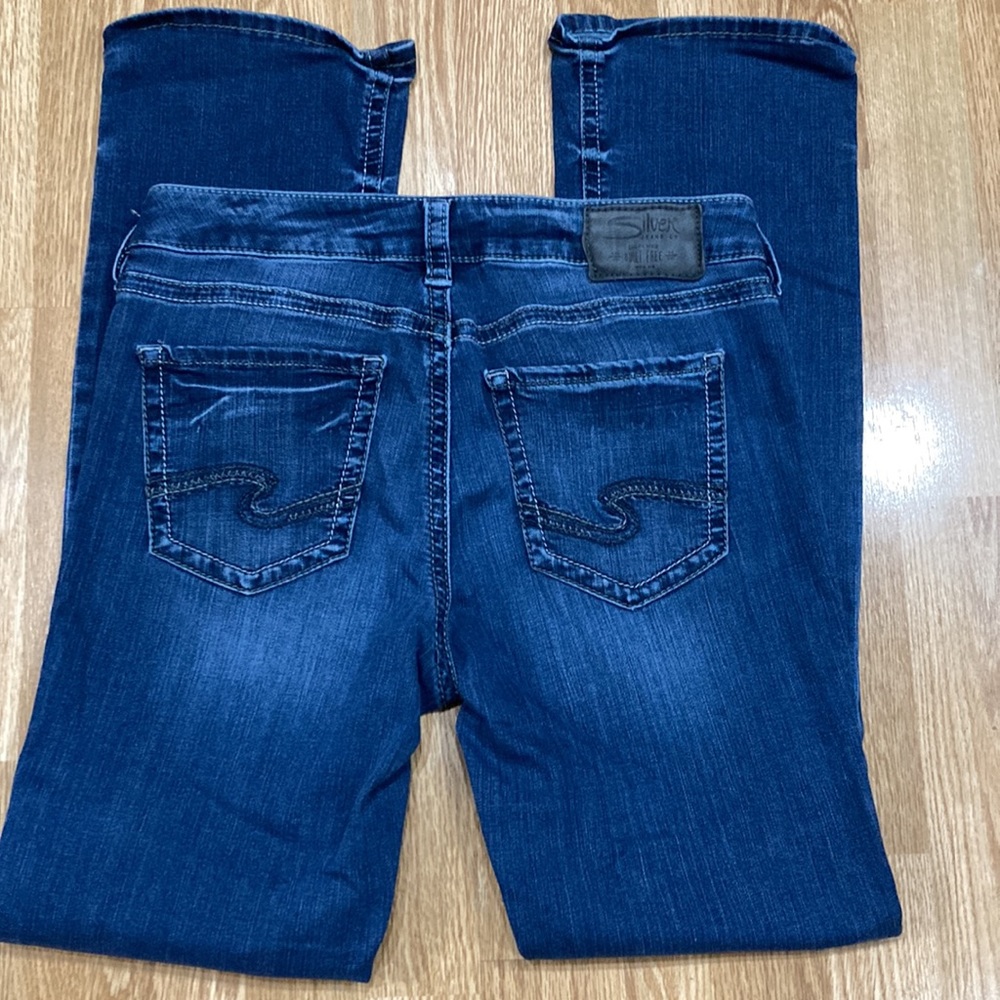 Silver Women’s AIKO Slim Bootcut Button Fly Denim Jeans. Sz 29 x 31